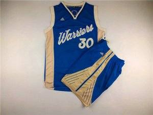 Maillot De Basket Golden State Warriors 2015_2016 Season Christmas Edition Bleu Short